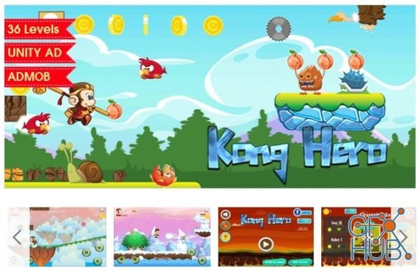 Unity Asset – Kong Hero – Platformer Complete Unity Game Template