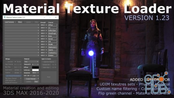 Gumroad – Material Texture Loader 1.23.2 for 3ds Max 2016-2020