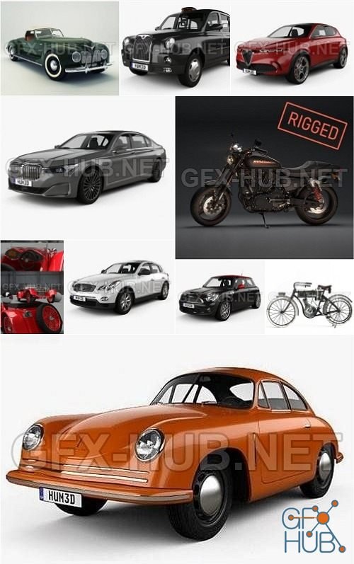 Car 3D Model Bundle Jan 2020