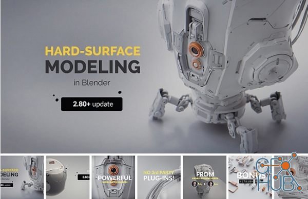 CGMasters & Creative Shrimp – Hard Surface Modeling in Blender 2.8 (Updated)