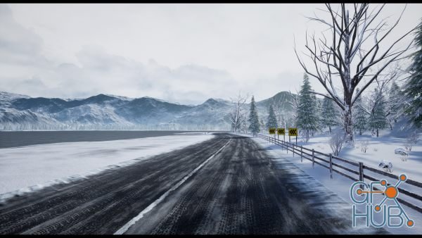 "Racing Track" Winter Landscape