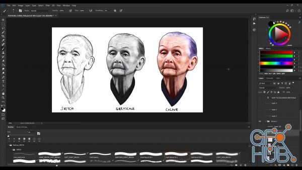 Skillshare – Digital Painting: Greyscale into Colour for Portrait Painting