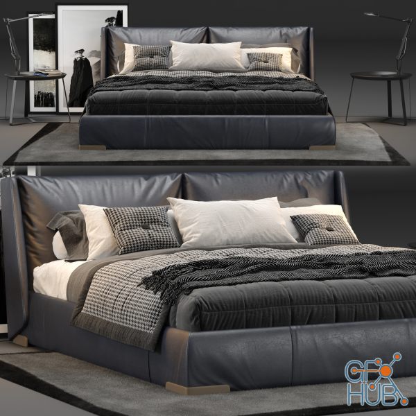 NATUZZI Fenice Bed (Vray)