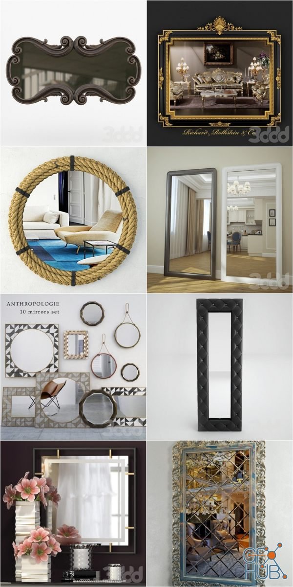 Mirror, Mirror on the Wall – Set of 8 HQ 3D-Models