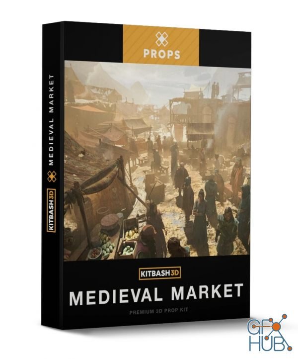Kitbash3D – Props: Medieval Market (FULL)