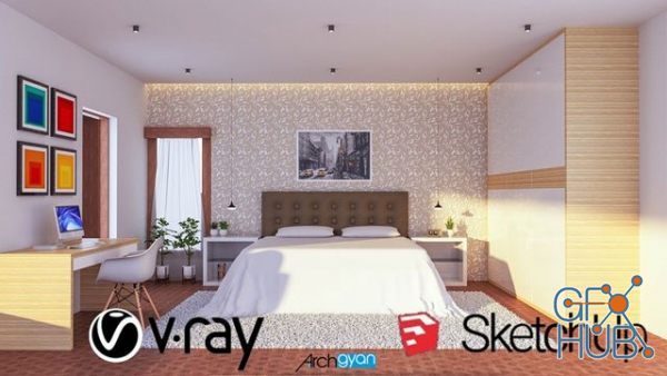 Udemy – Design a Contemporary Bedroom | Vray Next + Sketchup 2019