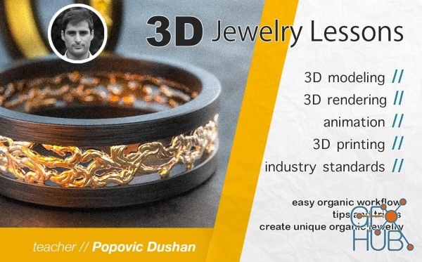 Skillshare – Jewelry 3D modeling, Beginner friendly class- Learn Rhino and Zbrush modeling workflow 2020