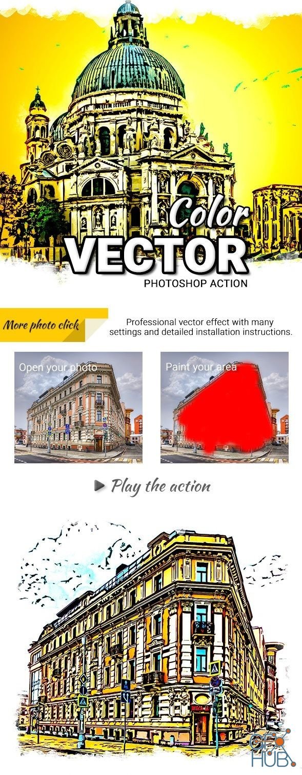 GraphicRiver - Vector Color Photoshop Action 25458946