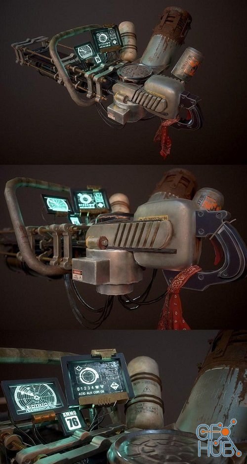 Junker Gun (max, fbx, obj)
