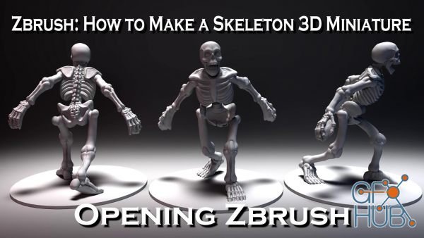 Skillshare – Sculpt a 3D printable Skeleton model in Zbrush