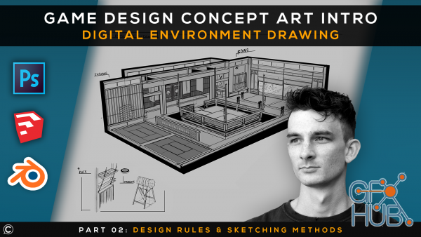 Skillshare – Game Design Concept Art Intro | Digital Environment Drawing | Part 2 | Design Rules & Sketch