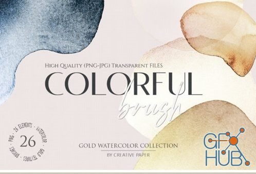 Gold Watercolor Brushes 3041304