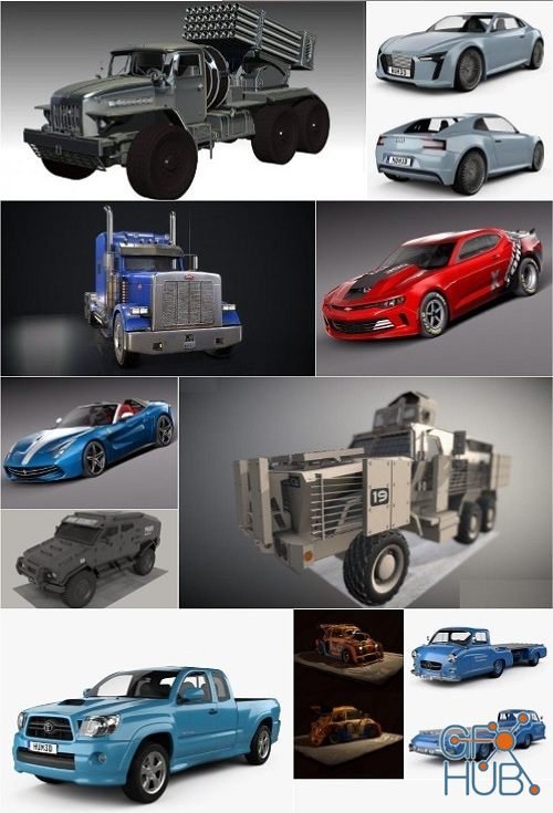 Car 3D Models Bundle April 2020