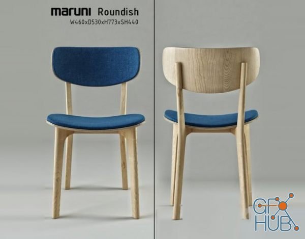 Roundish Maruni Armless chair