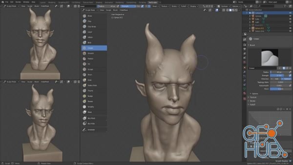 Gumroad – Yansculpts – Sculpting In Blender For Beginners – Blender 2.8 Update