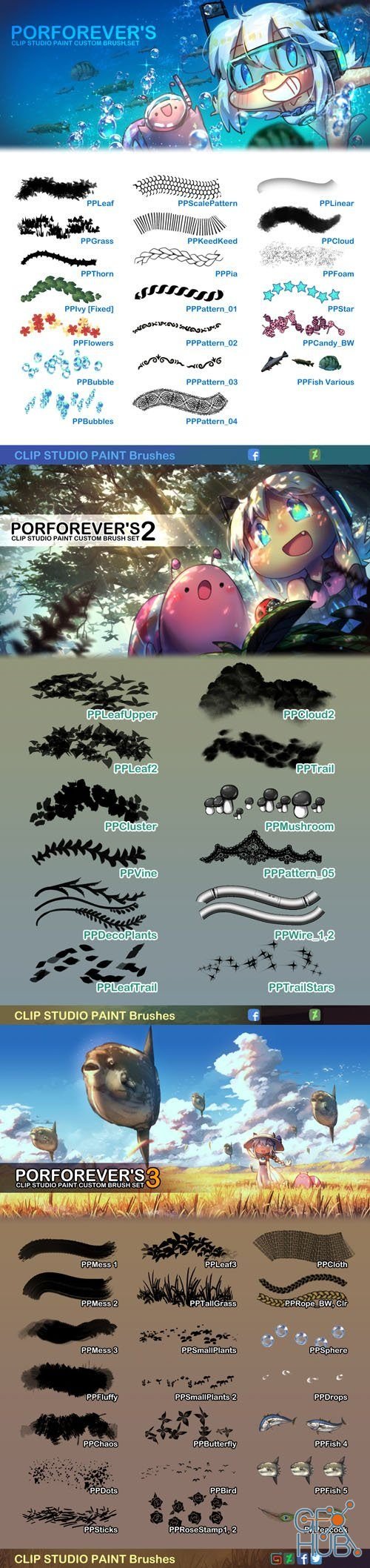 Custom Brush Set for Clip Studio Paint