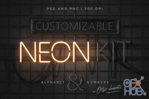 Creativemarket – Neon alphabet kit