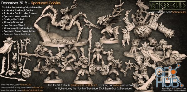 Artisan Guild – Patreon – December 2019 set – Sparksoot Goblin