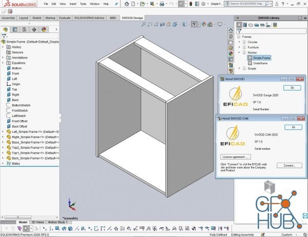 EFICAD SWOOD 2020 SP1.0 for SolidWorks 2010 to 2020 Win x64