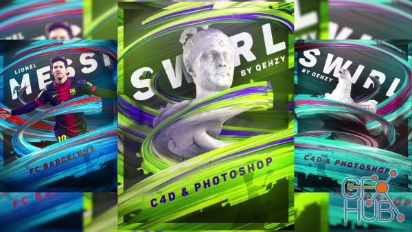 Skillshare – How to Create 3D Paint Stroke Posters in C4D & Photoshop