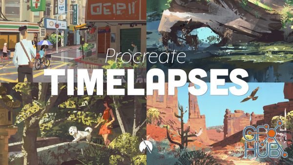 ArtStation – TIMELAPSES – 17 Procreate Painting Timelapse Videos