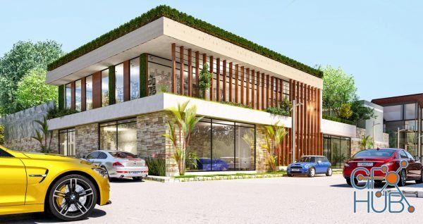 G1 Commercial building Exterior shopping and cafe