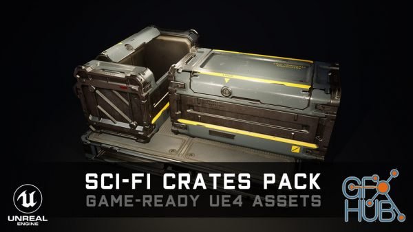 Gumroad – Sci-Fi Crates Pack – Game-Ready UE4 Assets