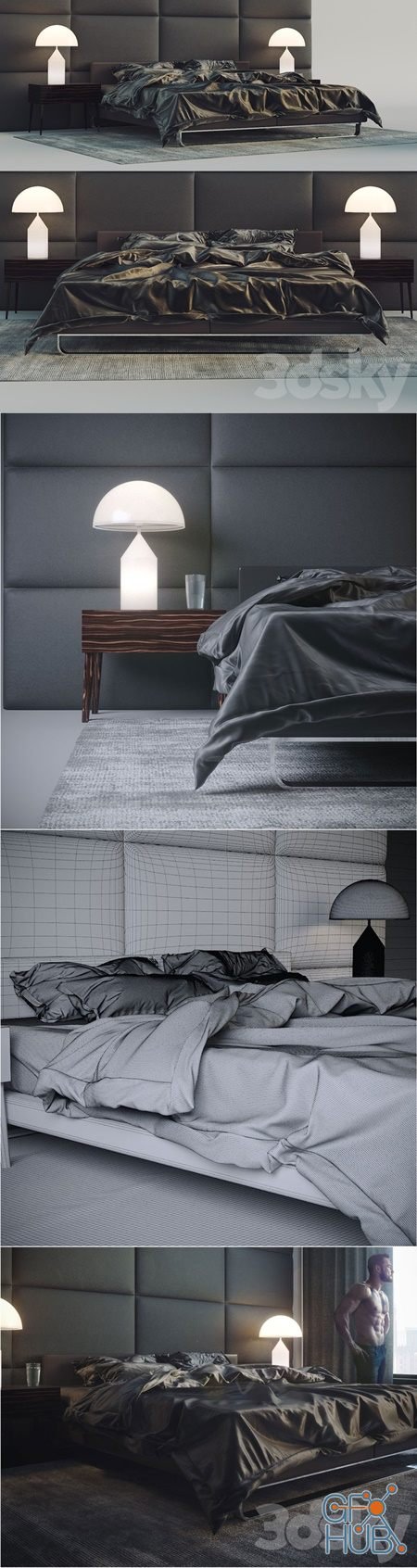 Modern men’s bed