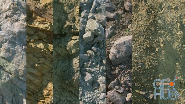 Real Displacement Textures – RDT Collection Quarry Pack 01
