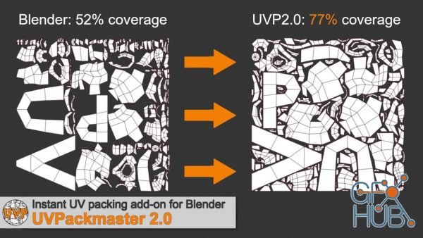 Gumroad – UV Packmaster Pro v2.3.2 for Blender 2.8x and Legacy v2.2.7 for Blender 2.79