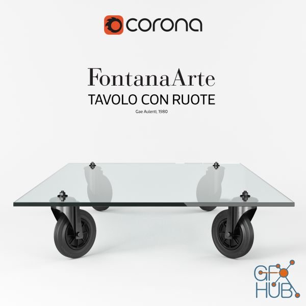 FontanaArte - Tavolo con Ruote