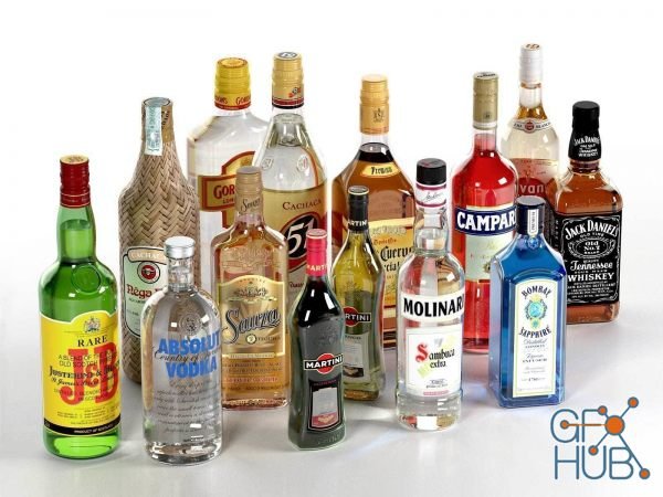 CGTrader – Collection of Alcoholic Drinks 3D models