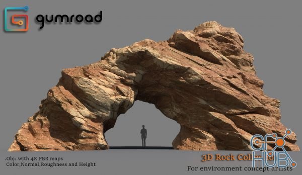 Gumroad – 3D Rocks Collection Vol.1 – 3 and Cliffmaker by Alen Vejzovic