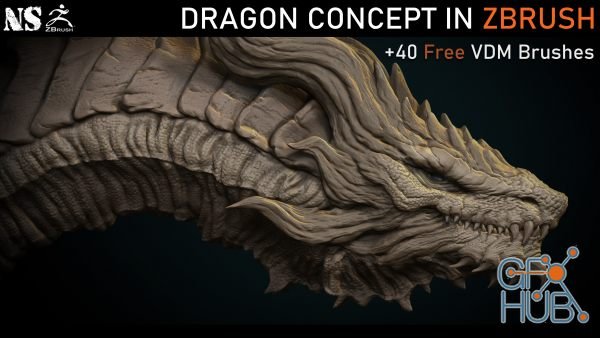 ArtStation – Tutorial : Dragon Concept in Zbrush