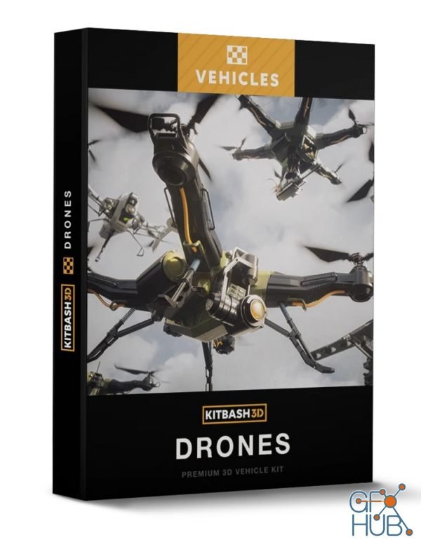 Kitbash3D – Veh: Drones