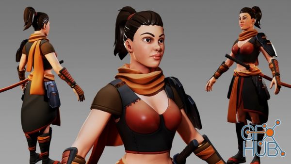 Victory3D – Stylized Female Samurai Character Creation