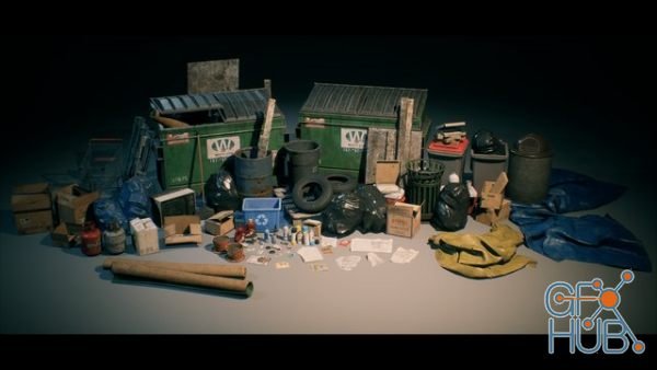 Unreal Engine Asset – City Trash and Waste Set v4.23