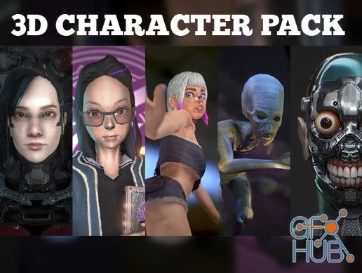 Unity Asset – 3D Character Pack (4 characters) LuciSoft