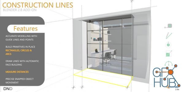 Gumroad – Construction Lines – Accurate Cad Modelling Add-On v0.9.2 for Blender