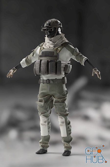 SOLDIER High Poly equipment