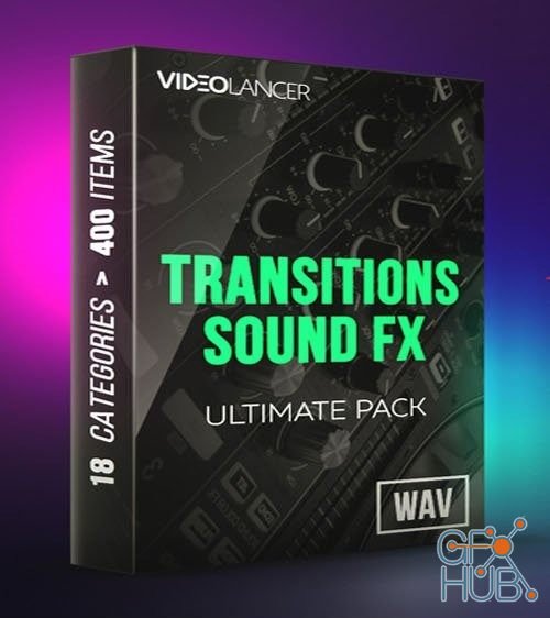 Transitions Sound FX – Ultimate Pack – 18 Categories – 400 Items