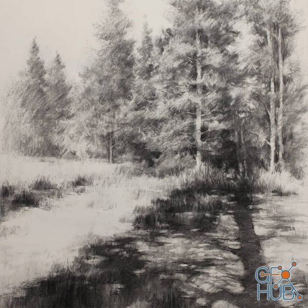 Watts Atelier – Drawing the Landscape from Photos in Charcoal