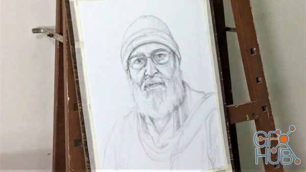 Realistic portrait drawing Pencil Sketch