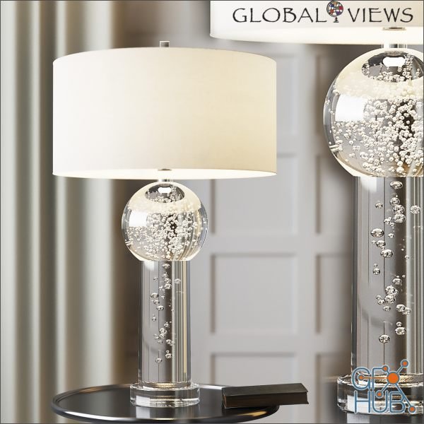 Global Views Clear Bubble Table Lamp