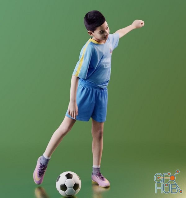 Amal: boy soccer player (3d scan)