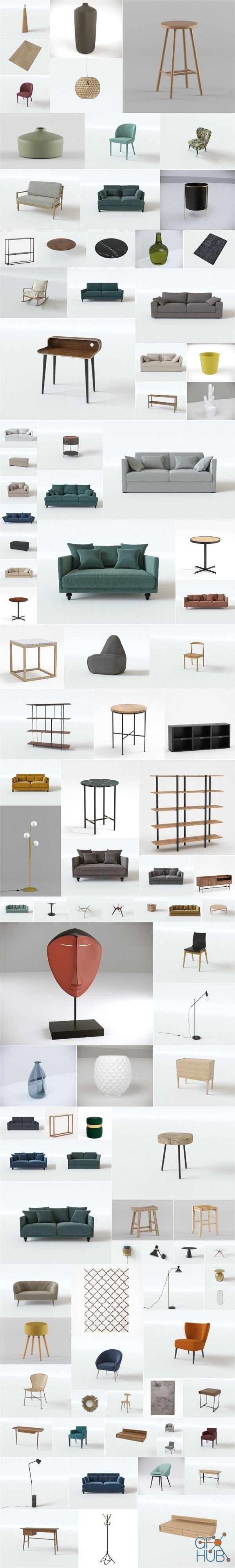 SketchUp 3D Models Collection of Interior Furniture 2020