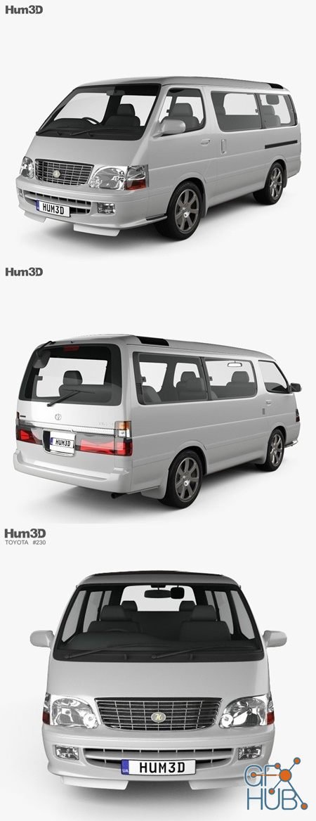 Hum 3D Toyota Hiace Passenger Van (JP) 1999