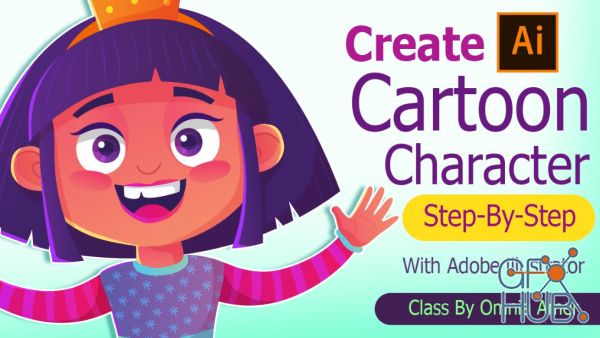 Skillshare – Create a cartoon character with adobe illustrator Step-By-Step!