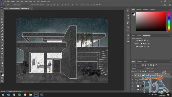 Skillshare – Architecture Rendering in Photoshop ( Stormy Night )