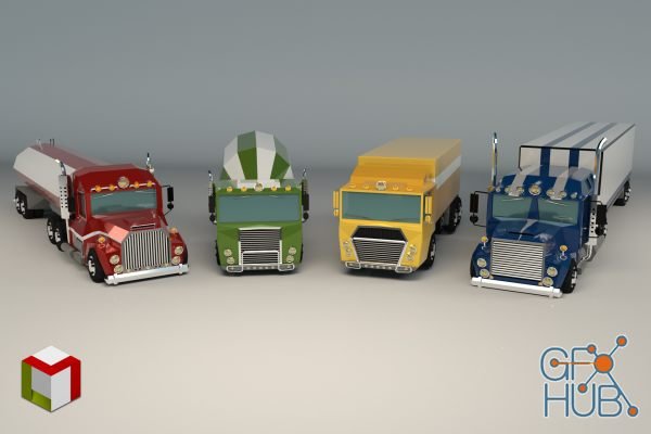 Unity Asset – Low Poly Truck Pack 01